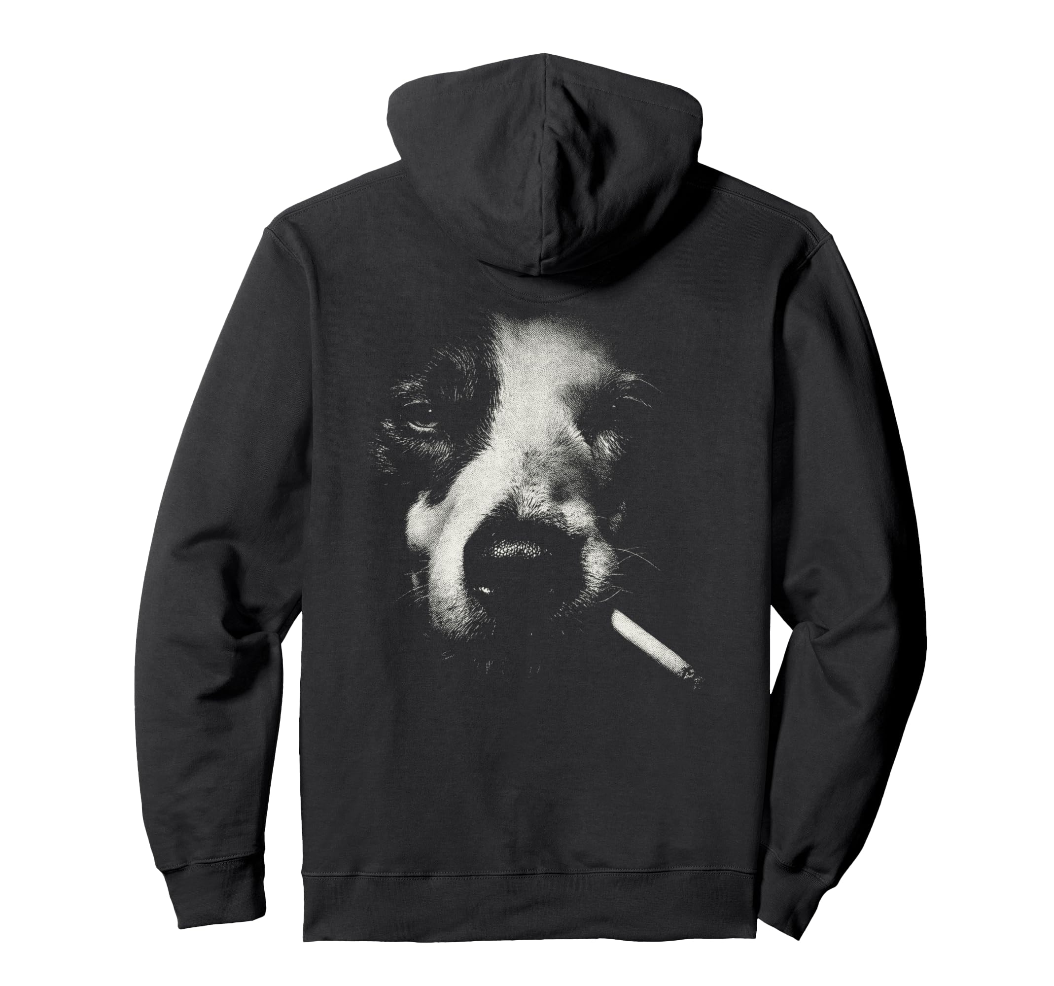 Border Collie Smoking Cigarette Hoodie - Fun Novelty Design Men Women - T-Shirt, Sweatshirt, Hoodie
