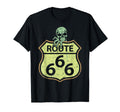 Creepy Skull Highway 66 Route 666 T-Shirt - Casual Everyday Wear Unisex - T-Shirt, Sweatshirt, Hoodie