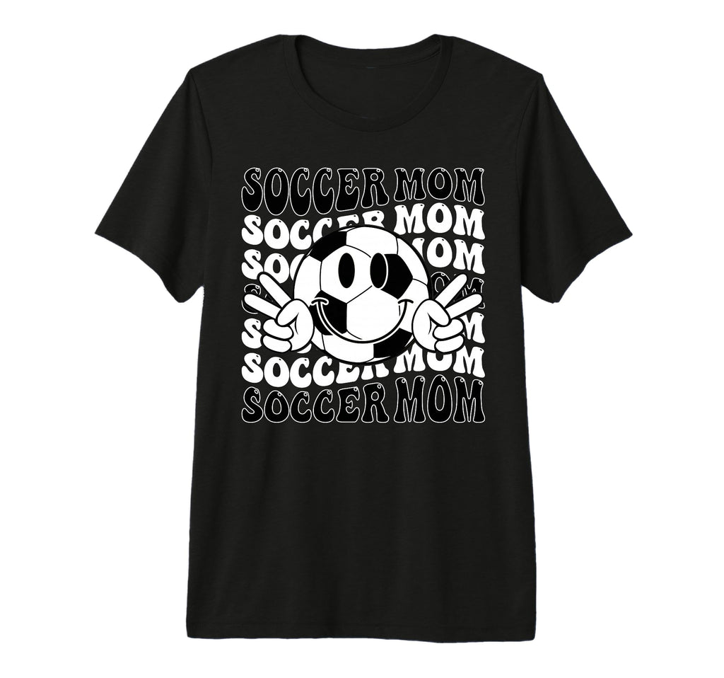 Groovy Soccer Mom Smile Face Leopard T-Shirt - Custom Art Print Unisex - T-Shirt, Sweatshirt, Hoodie