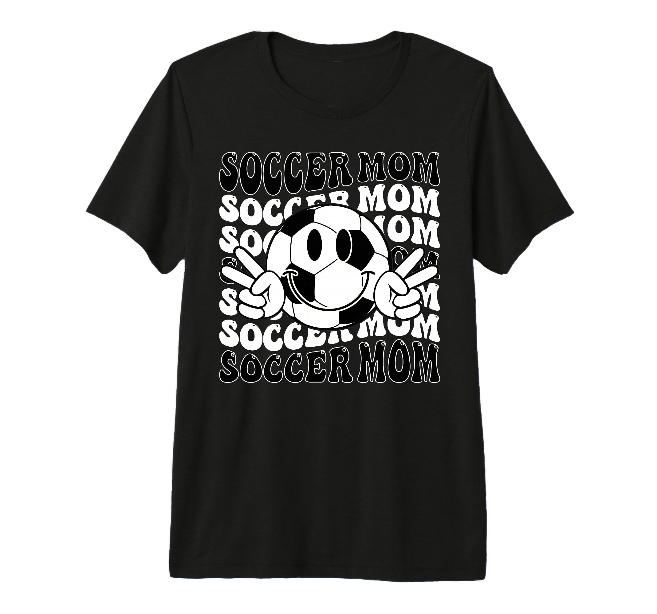 Groovy Soccer Mom Smile Face Leopard T-Shirt - Custom Art Print Unisex - T-Shirt, Sweatshirt, Hoodie