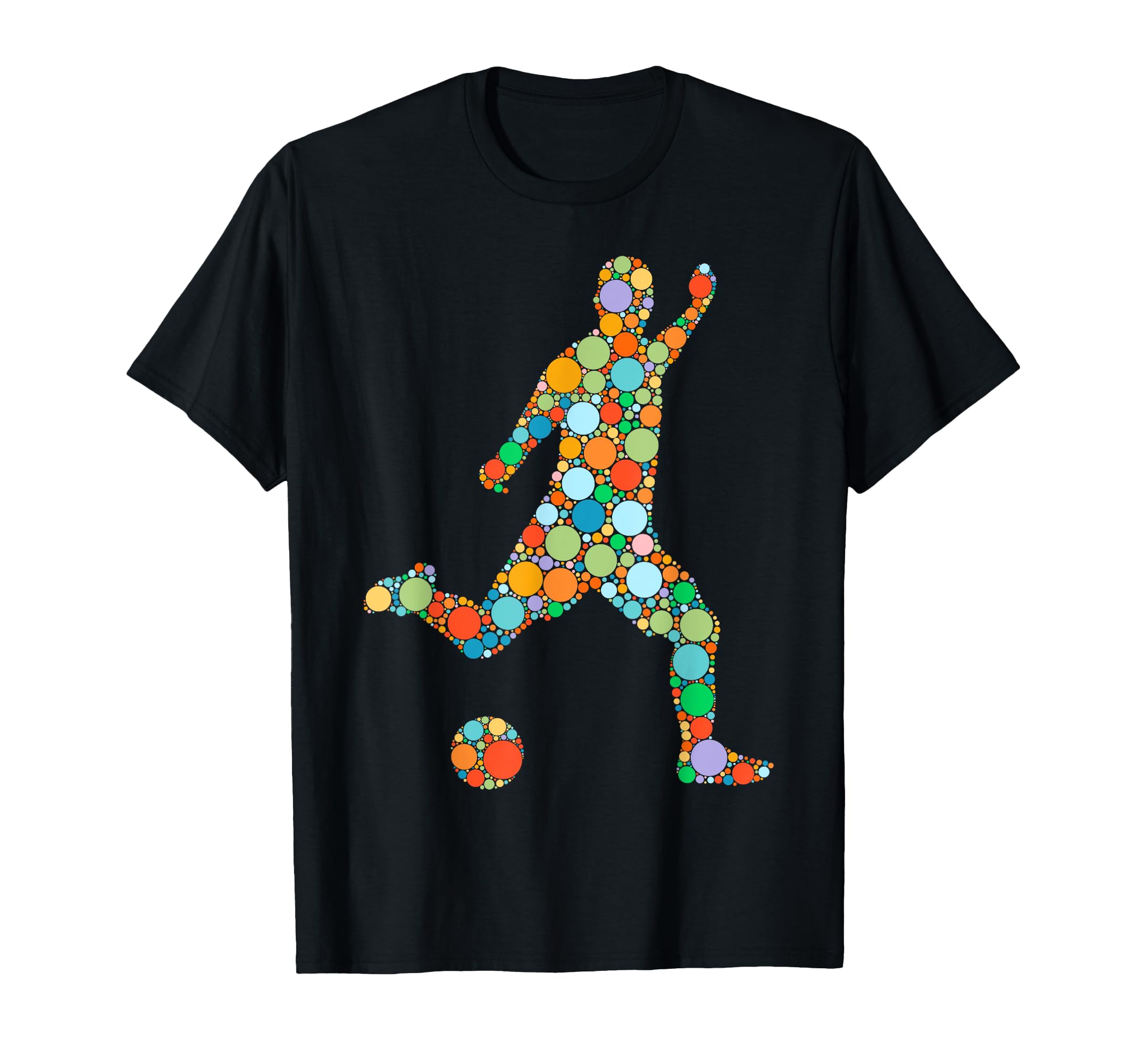 Soccer Player Ball Polka Dots Happy T-Shirt - Streetwear Style Men Women - T-Shirt, Sweatshirt, Hoodie