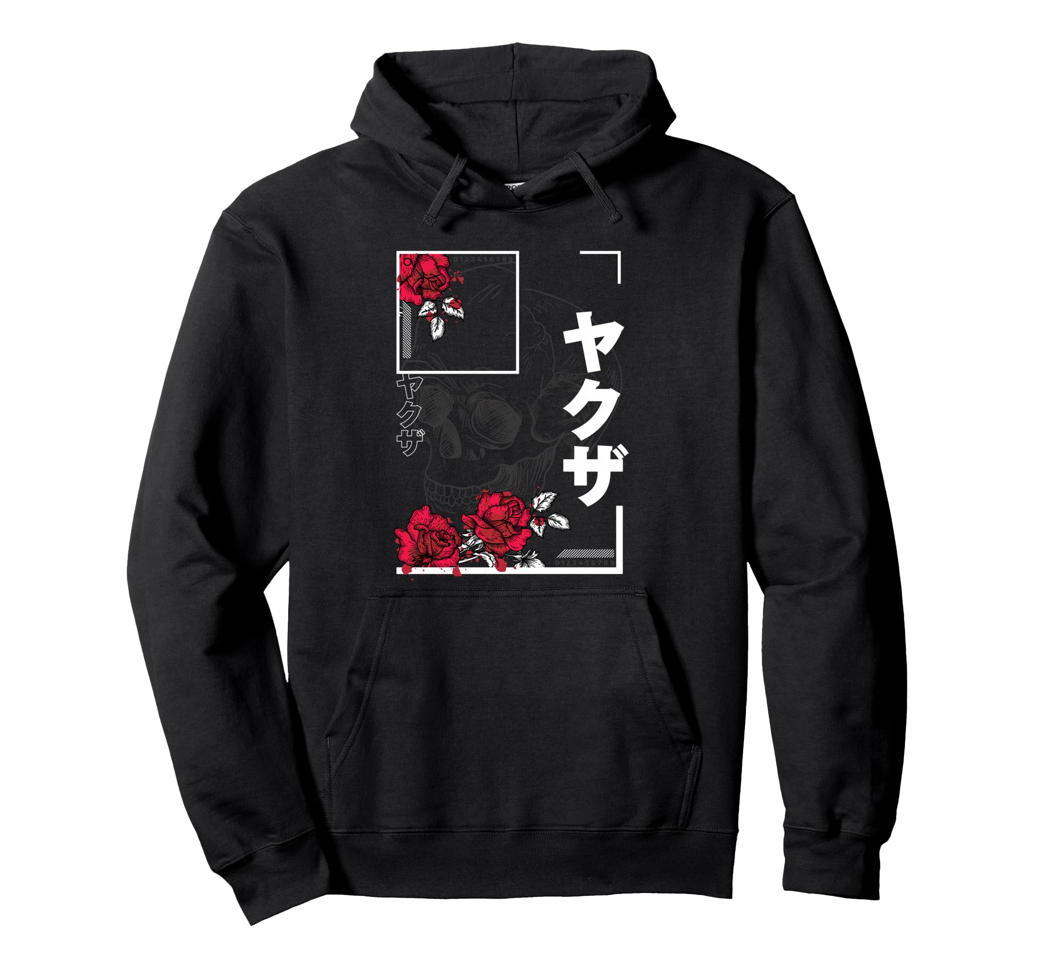 Japanese Aesthetic Skull Roses Japan Hoodie - Unique Graphic Men Women - T-Shirt, Sweatshirt, Hoodie