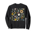 Colorful Floral Pattern Flower Sweatshirt - Minimalist Print Unisex - T-Shirt, Sweatshirt, Hoodie