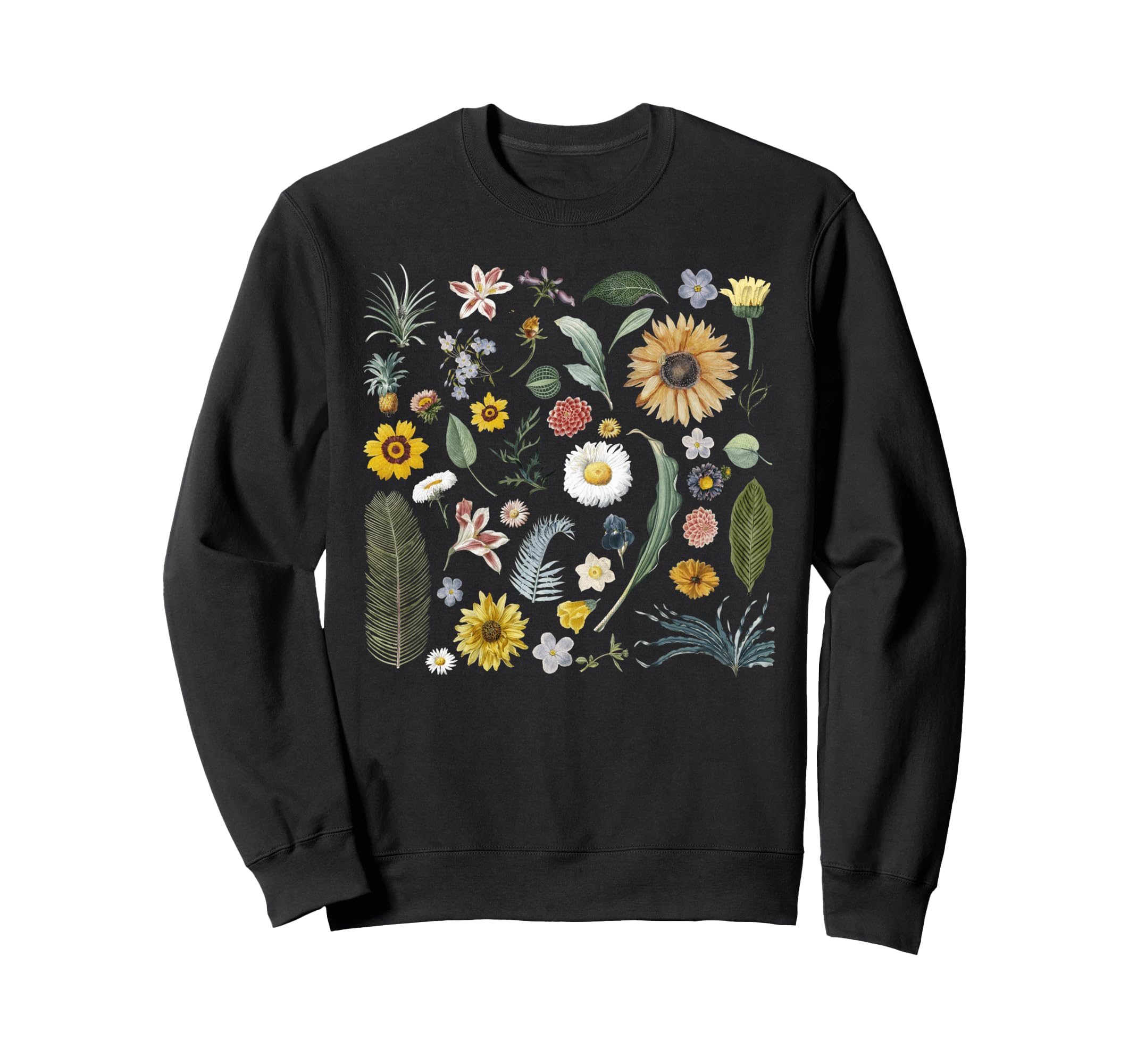 Colorful Floral Pattern Flower Sweatshirt - Minimalist Print Unisex - T-Shirt, Sweatshirt, Hoodie