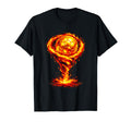 Gold Soccer Ball Tornado Flames Soccer T-Shirt - Graphic Print Unisex - T-Shirt, Sweatshirt, Hoodie