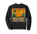 Roller Skater Kitten Rolling Fatties Sweatshirt - Graphic Print Men Women - T-Shirt, Sweatshirt, Hoodie