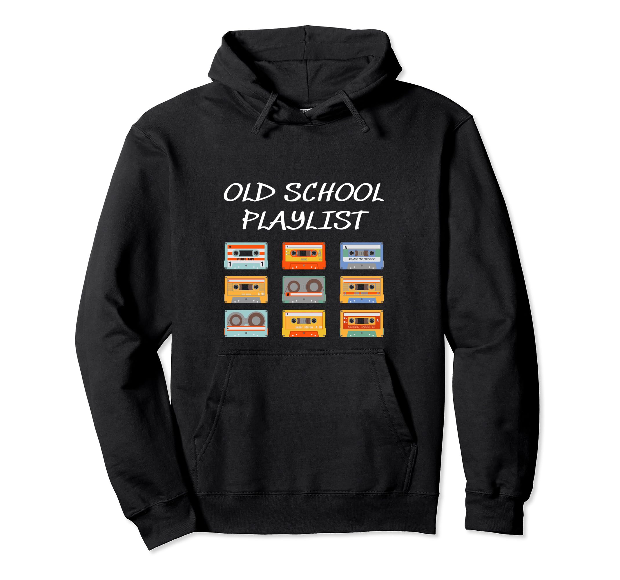 Old School Playlist Cassette Mix Tapes Hoodie - Graphic Print Men Women - T-Shirt, Sweatshirt, Hoodie