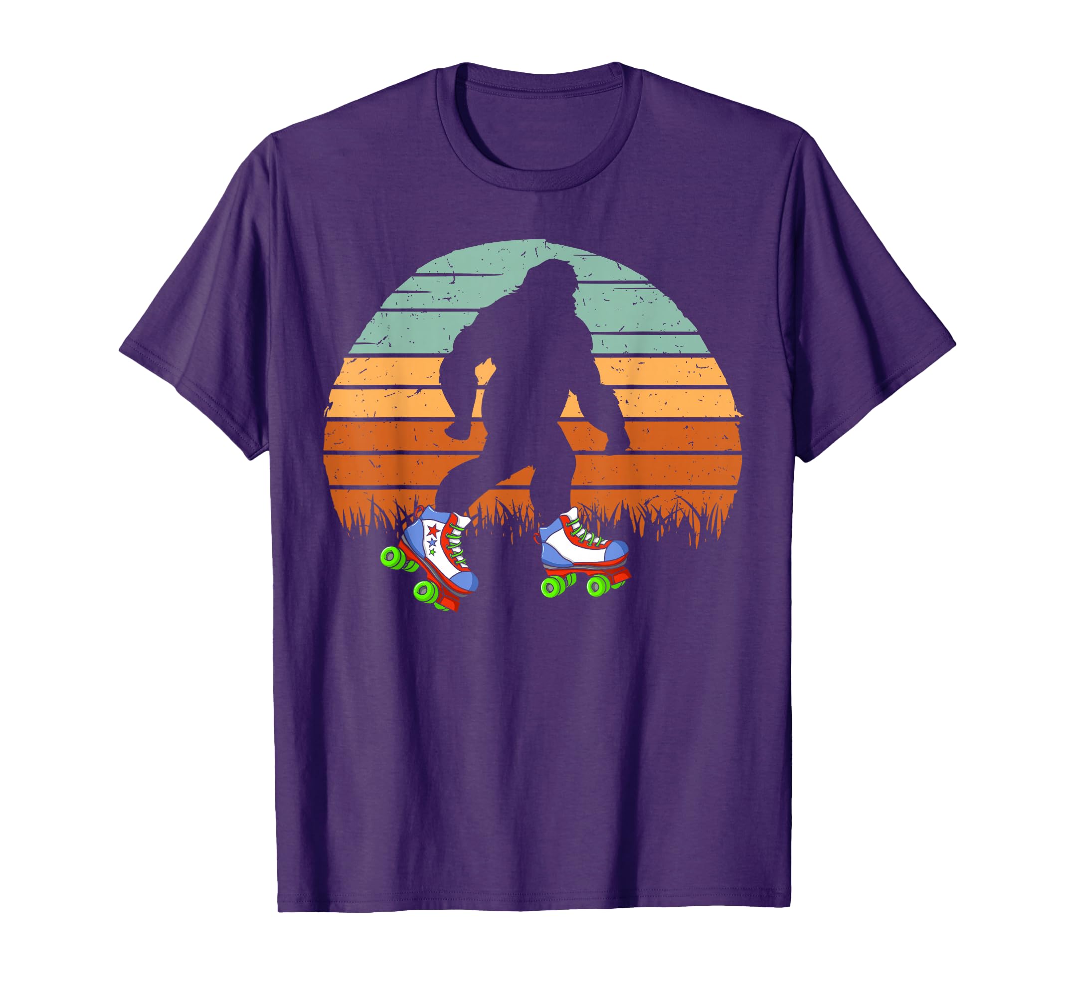 Roller Disco Big Foot Sasquatch Yeti T-Shirt - Graphic Print for Adults - T-Shirt, Sweatshirt, Hoodie