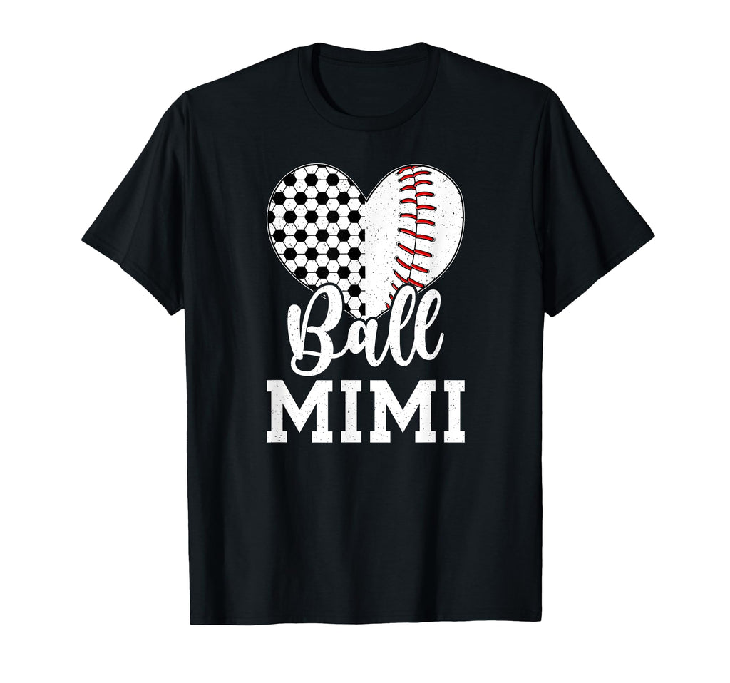 Ball Mimi Grandma Heart Baseball T-Shirt - Streetwear Style Men Women - T-Shirt, Sweatshirt, Hoodie