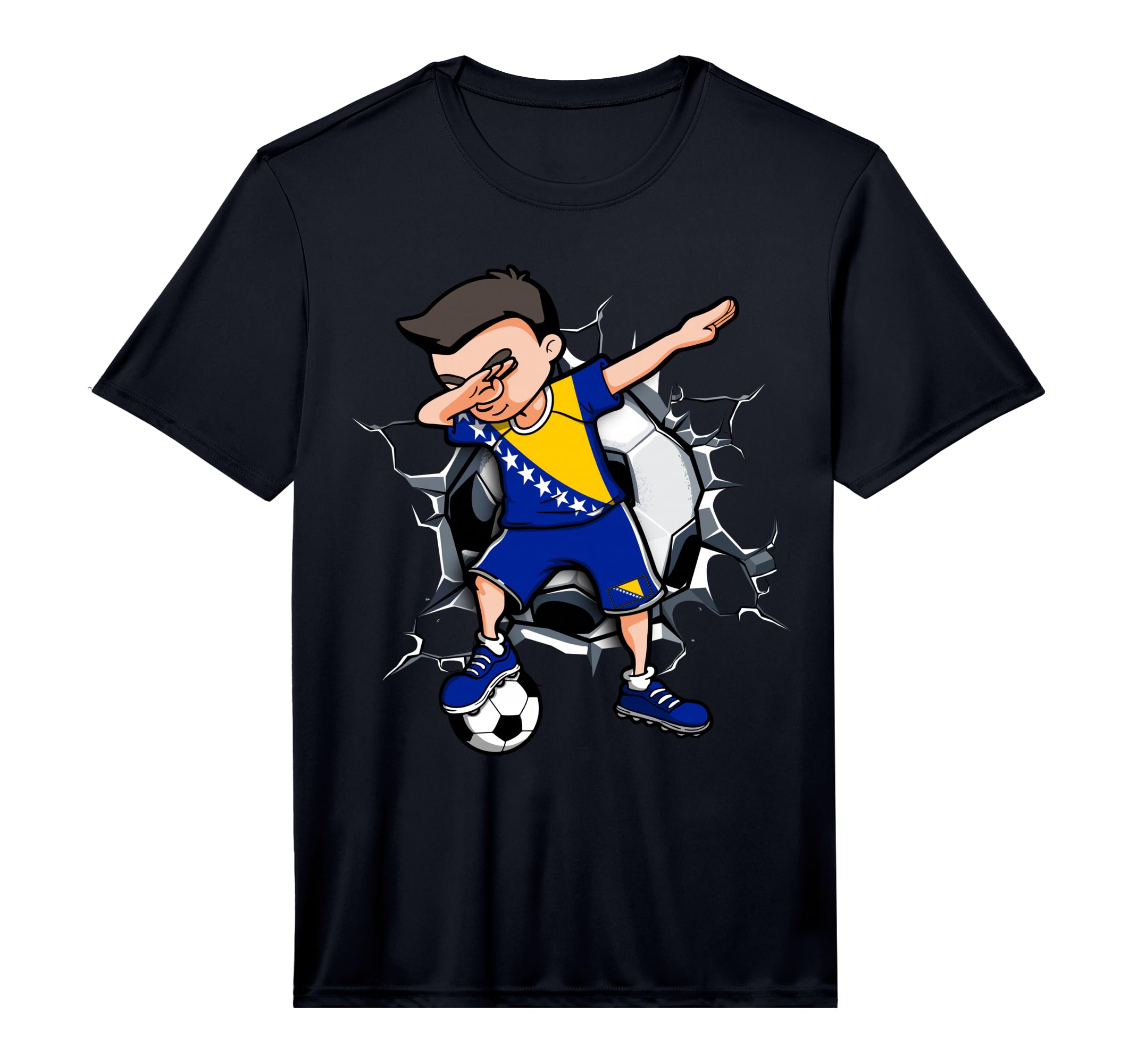 Dabbing Soccer Bosnia Herzegovina T-Shirt - Minimalist Print Unisex - T-Shirt, Sweatshirt, Hoodie