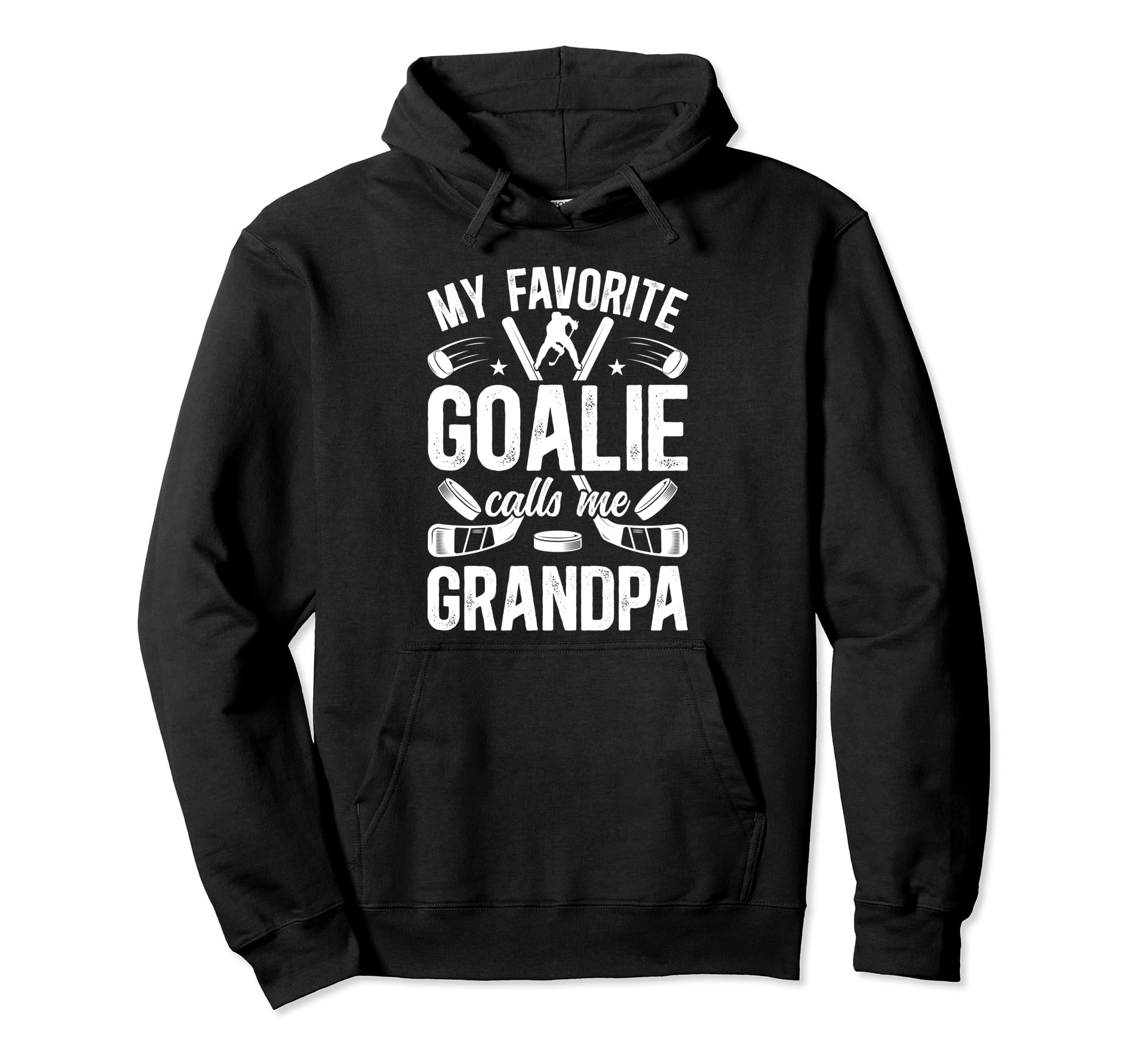 Ice Hockey Goalie Grandpa Hockey Hoodie - Novelty Apparel Men Women - T-Shirt, Sweatshirt, Hoodie