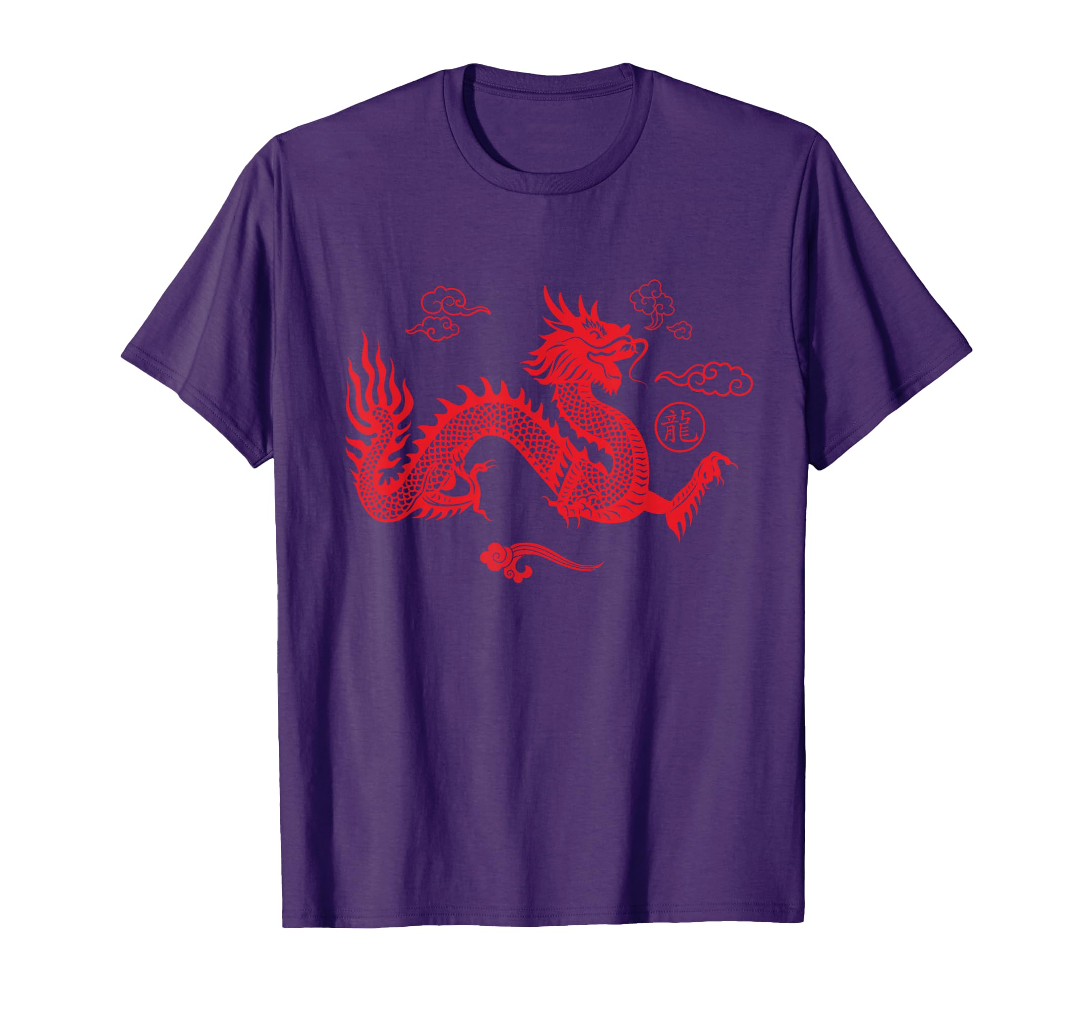 Red Japanese Dragon Aesthetic Grunge T-Shirt - Novelty Apparel for Adults - T-Shirt, Sweatshirt, Hoodie