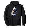 Black White Creature Soccer Ball Player Hoodie - Trendy Graphic Unisex - T-Shirt, Sweatshirt, Hoodie