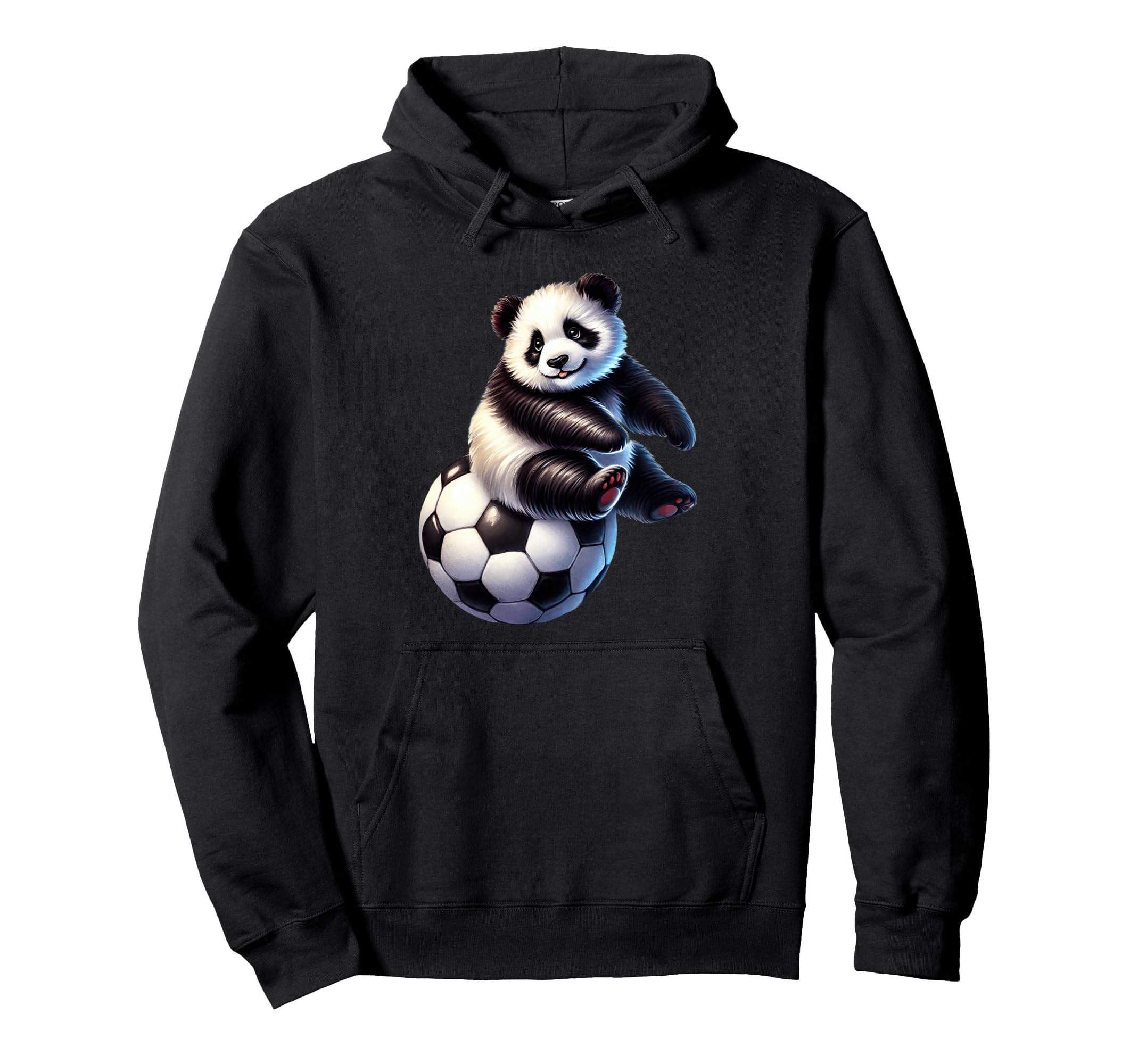 Black White Creature Soccer Ball Player Hoodie - Trendy Graphic Unisex - T-Shirt, Sweatshirt, Hoodie