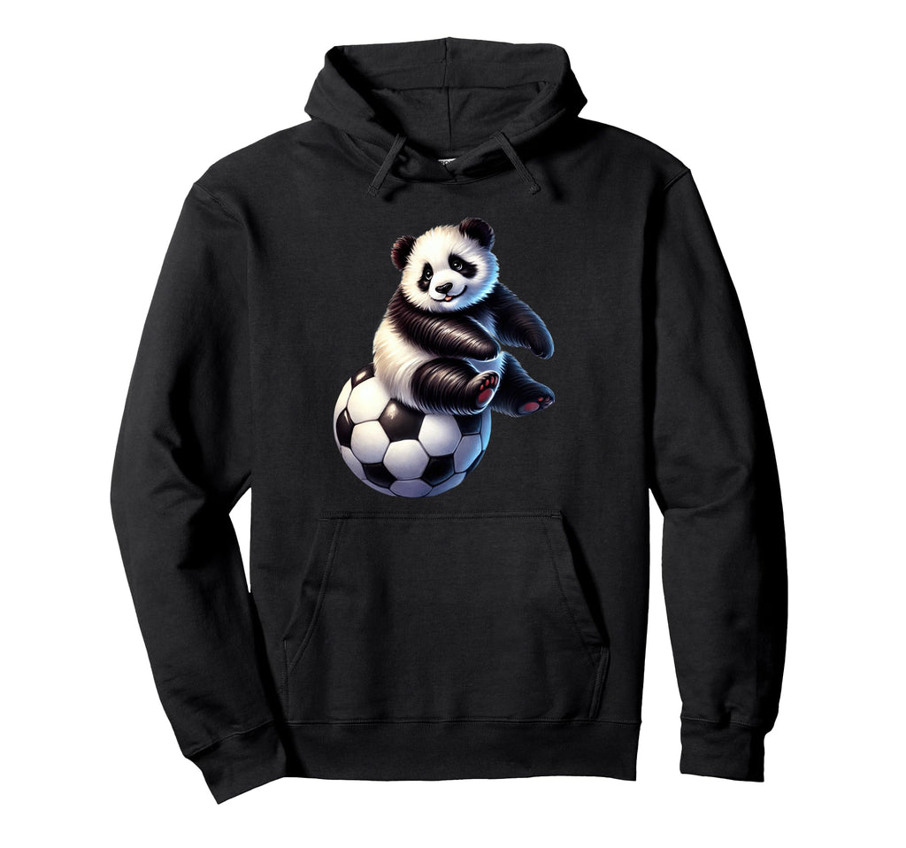 Black White Creature Soccer Ball Player Hoodie - Minimalist Print Men Women - T-Shirt, Sweatshirt, Hoodie