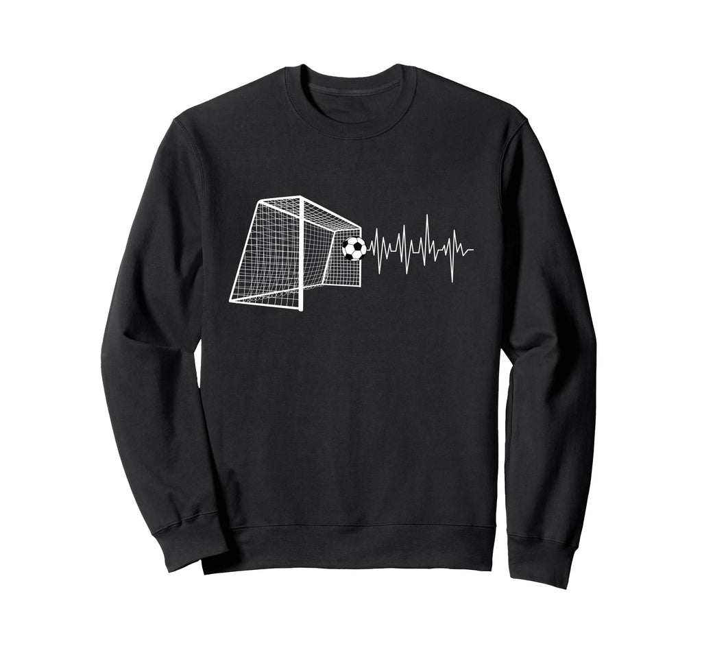 Funny Soccer Heartbeat Ecg Football Sweatshirt - Graphic Print Men Women - T-Shirt, Sweatshirt, Hoodie