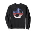 Soccer Ball Usa American Flag Sweatshirt - Aesthetic Graphic for Adults - T-Shirt, Sweatshirt, Hoodie