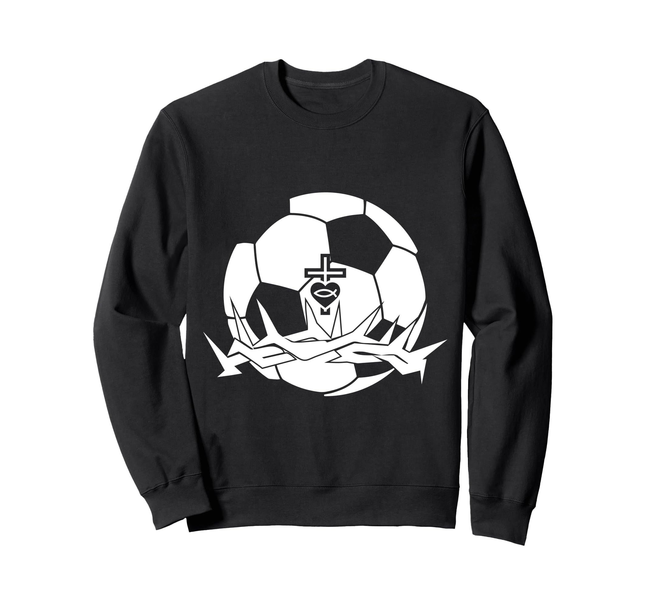 Religious Jesus Soccer Christ God Soccer Sweatshirt - Trendy Graphic Unisex - T-Shirt, Sweatshirt, Hoodie