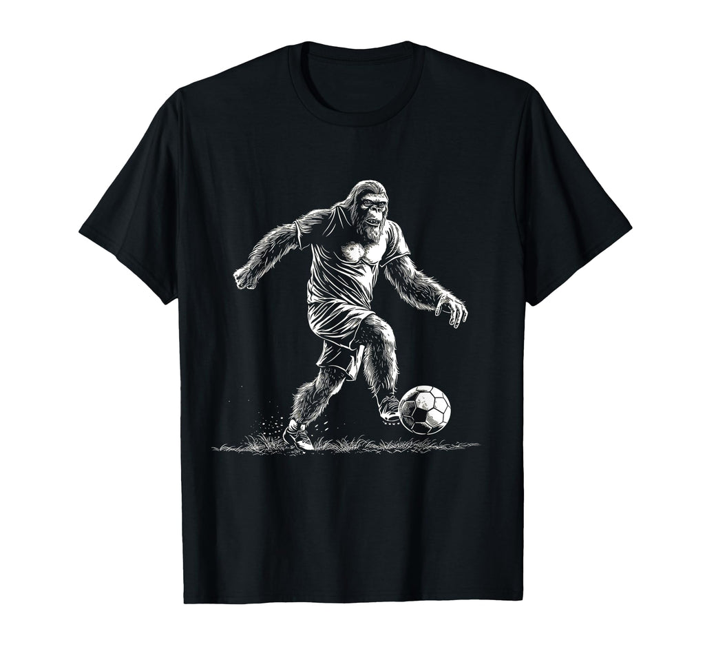Bigfoot Playing Soccer Player T-Shirt - Fun Novelty Design for Adults - T-Shirt, Sweatshirt, Hoodie