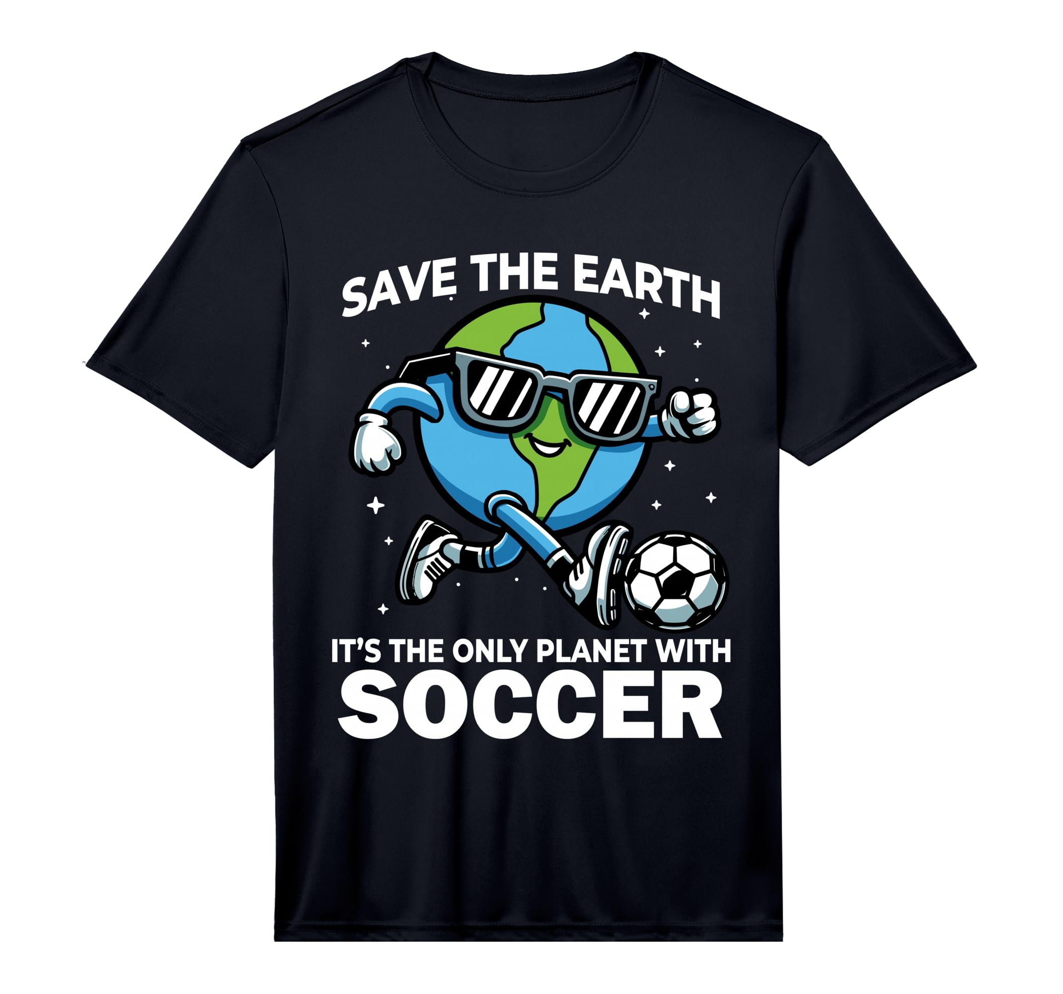 Save Earth Soccer Funny Earth Day T-Shirt - Trendy Graphic for Adults - T-Shirt, Sweatshirt, Hoodie