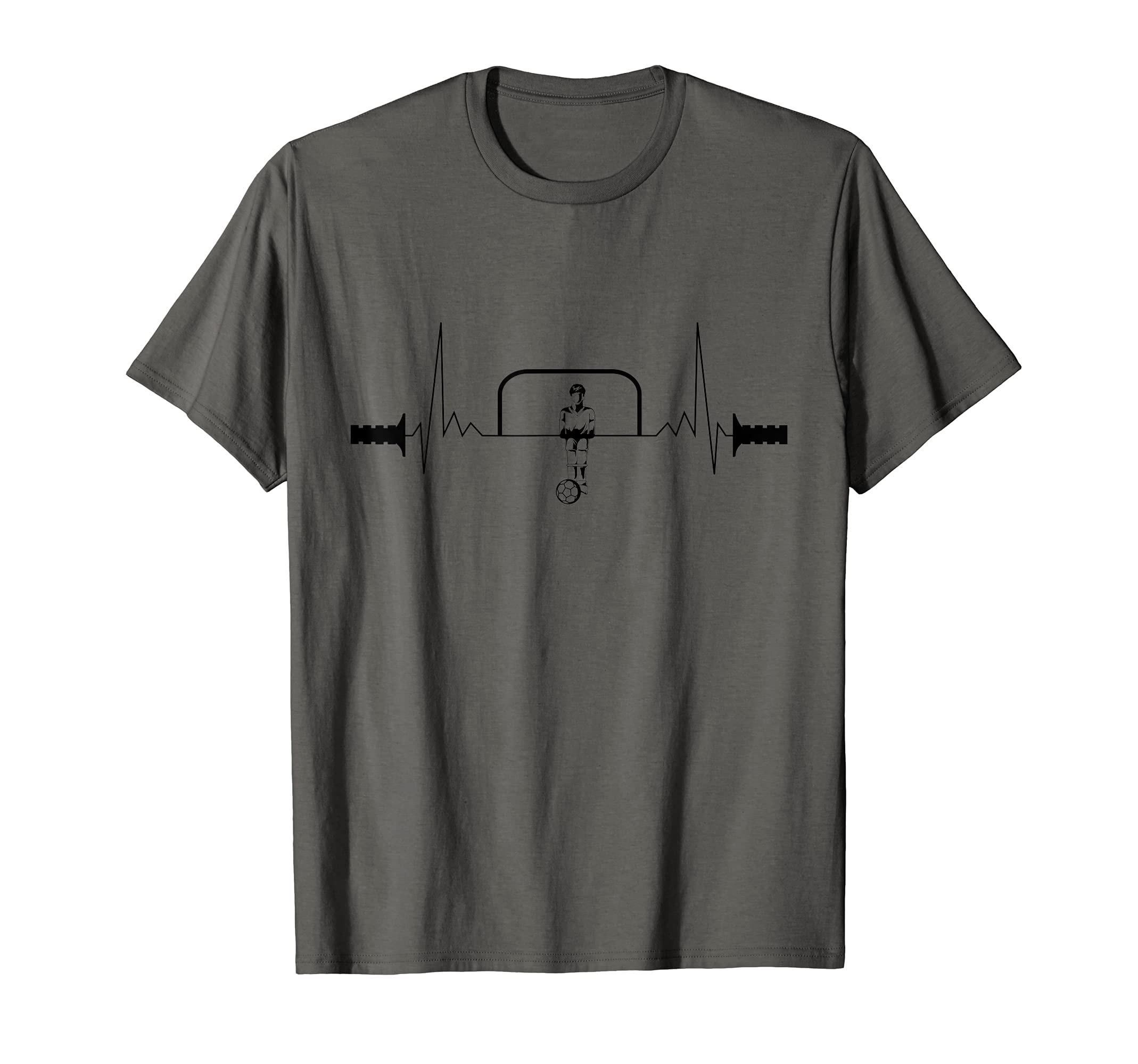 Foosball Goalkeeper Heartbeat Table T-Shirt - Aesthetic Graphic for Adults - T-Shirt, Sweatshirt, Hoodie
