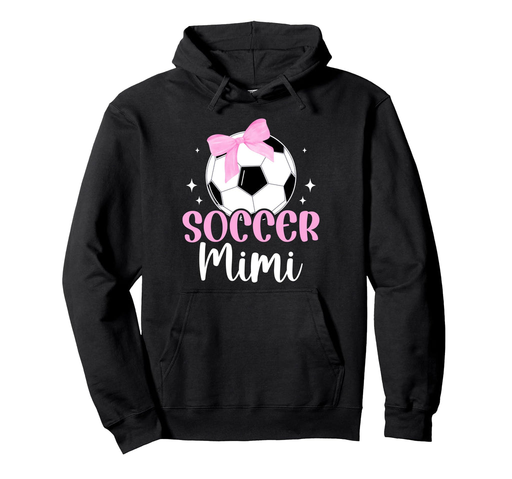 Soccer Mimi Bow Grandma Mimi Soccer Hoodie - Fun Novelty Design for Adults - T-Shirt, Sweatshirt, Hoodie