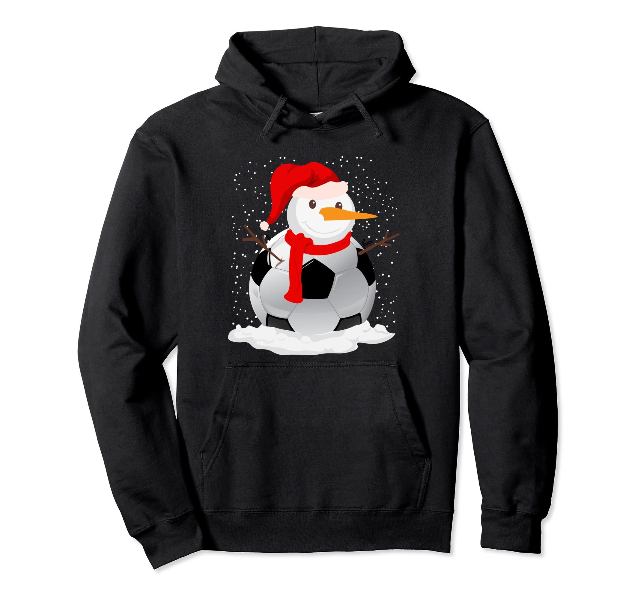 Funny Soccer Snowman Football Hoodie - Unique Graphic Men Women - T-Shirt, Sweatshirt, Hoodie