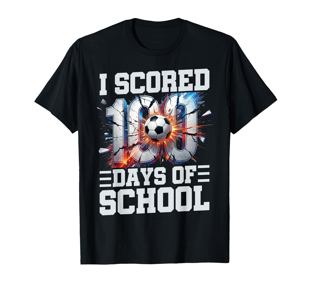 I Scored 100 Days School Soccer T-Shirt - Custom Art Print for Adults - T-Shirt, Sweatshirt, Hoodie