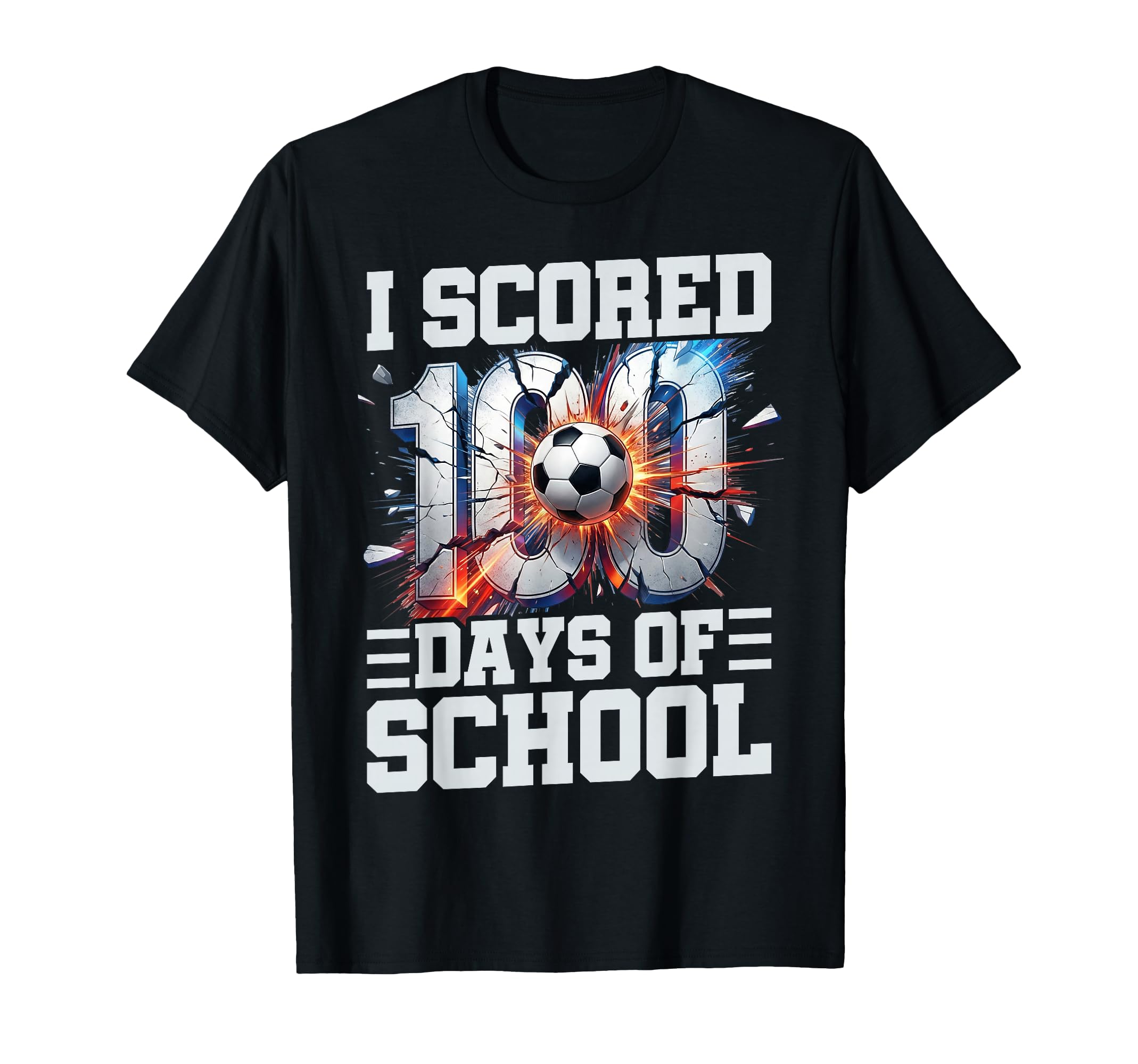 I Scored 100 Days School Soccer T-Shirt - Custom Art Print for Adults - T-Shirt, Sweatshirt, Hoodie