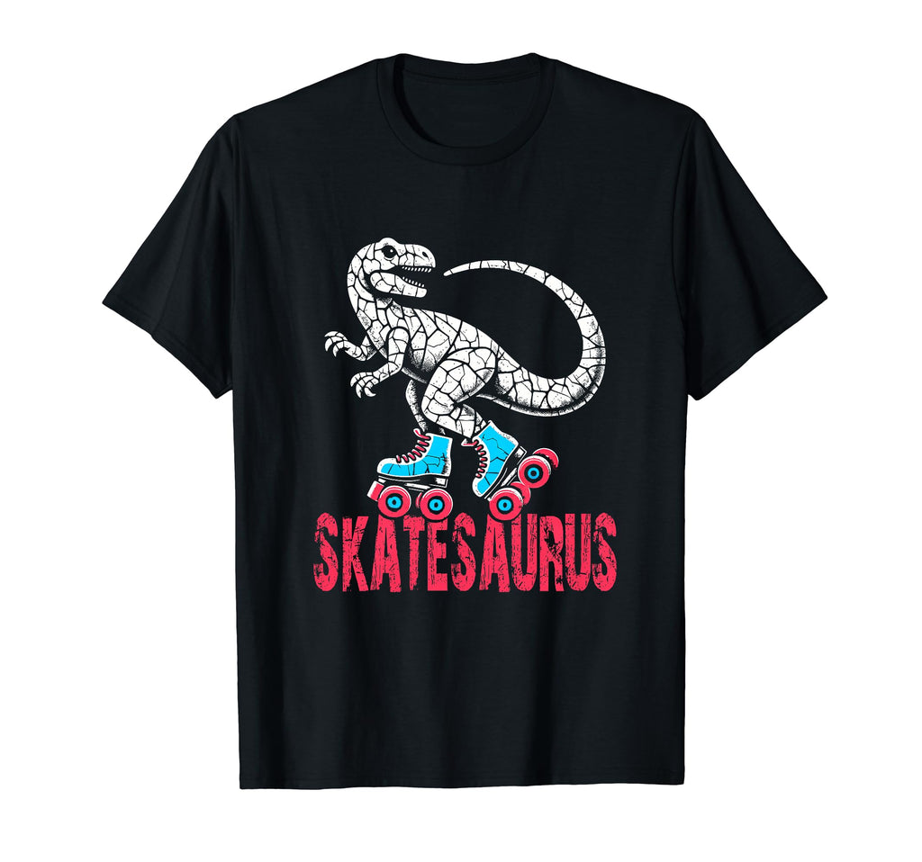Skate Dinosaurs Roller Skating T-Shirt - Unique Graphic for Adults - T-Shirt, Sweatshirt, Hoodie