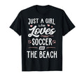 Just Who Loves Soccer And Beach Gift T-Shirt - Aesthetic Graphic Unisex - T-Shirt, Sweatshirt, Hoodie