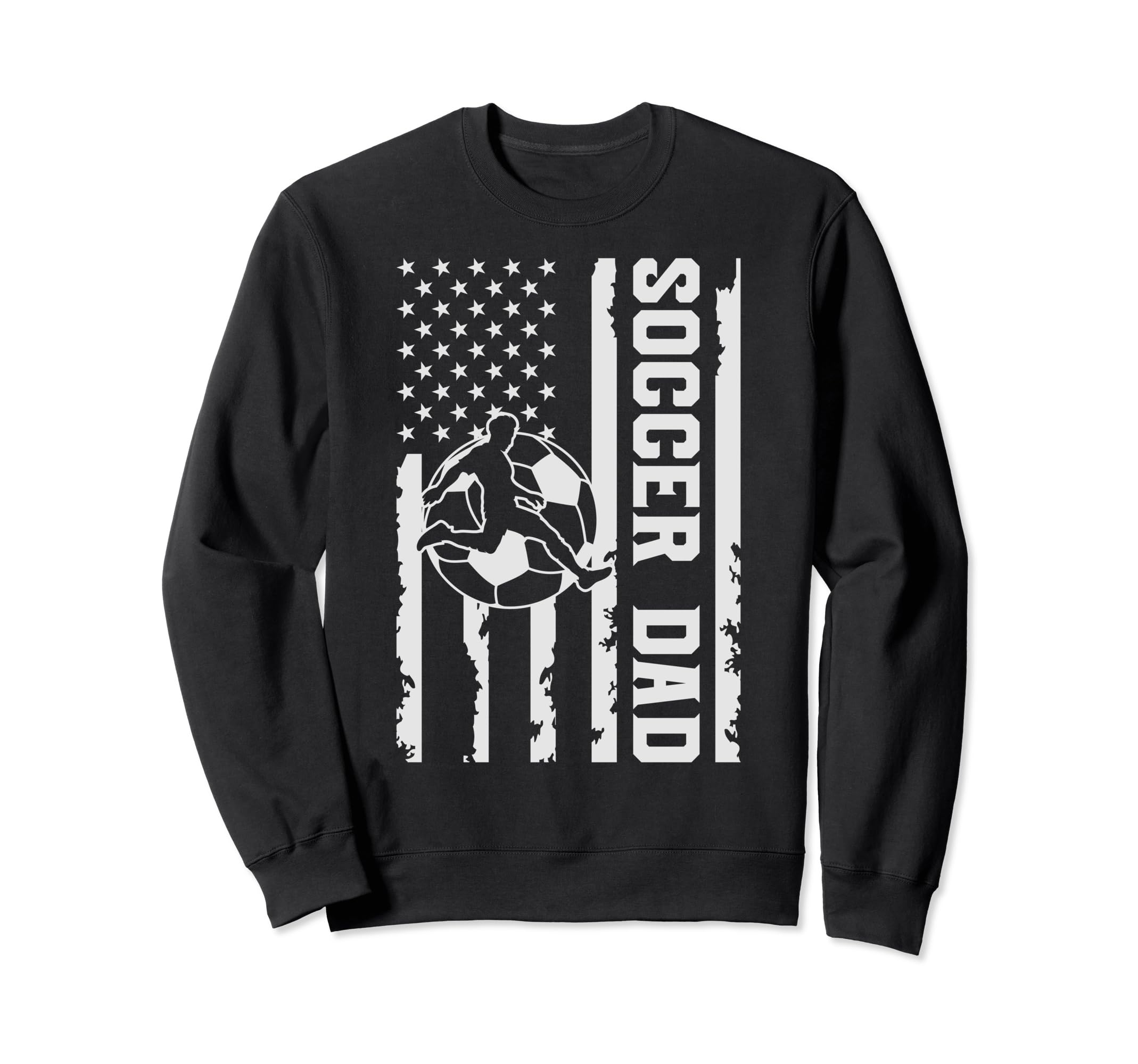 Soccer Dad Usa American Flag Fathers Sweatshirt - Custom Art Print Unisex - T-Shirt, Sweatshirt, Hoodie