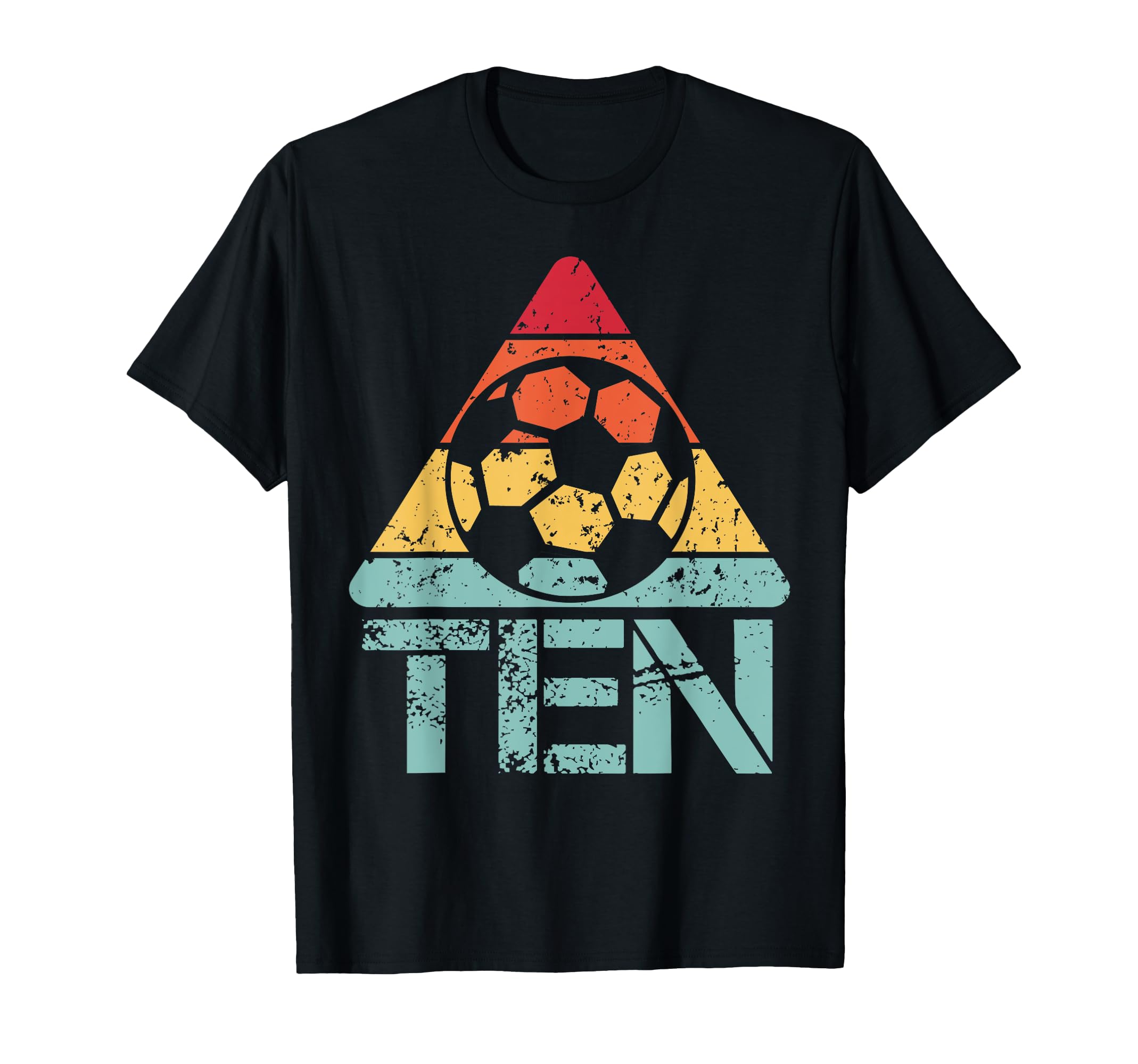 Ten Birthday Soccer 10Th 10 Year Old T-Shirt - Custom Art Print for Adults - T-Shirt, Sweatshirt, Hoodie