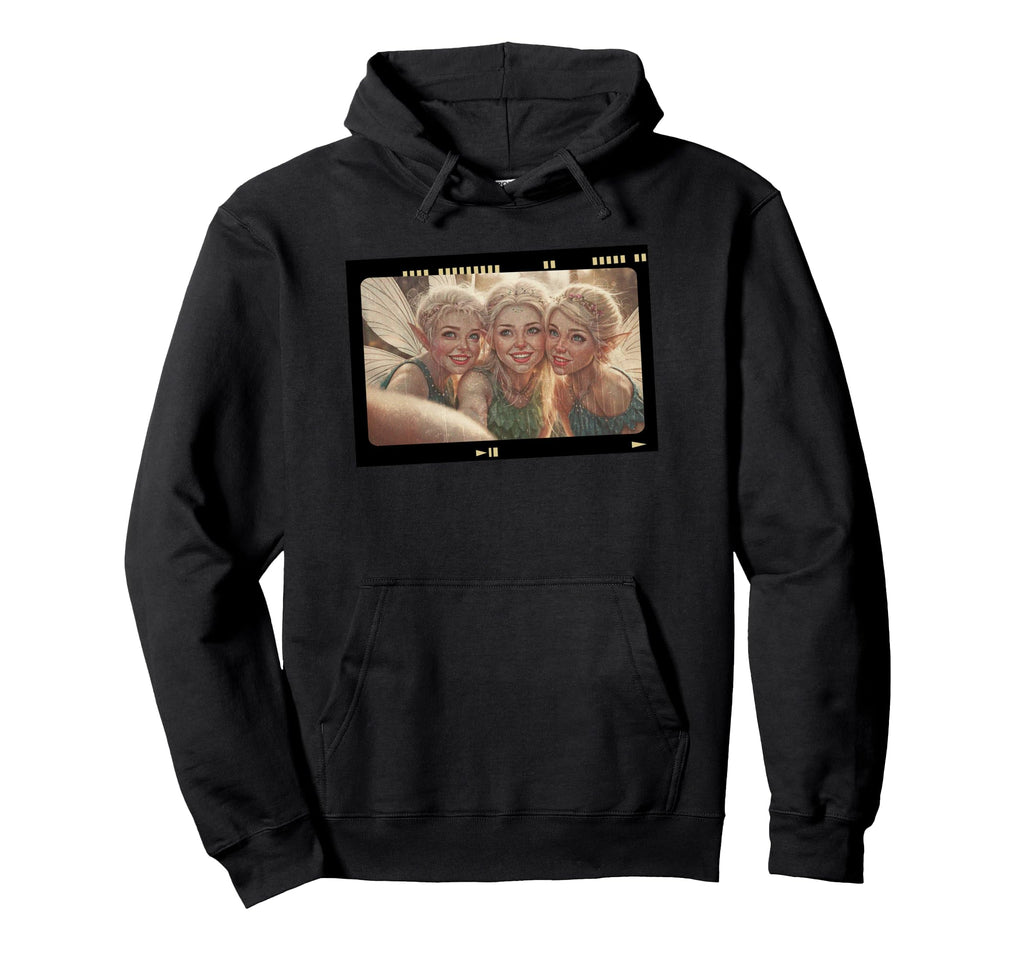 Fairy Selfie Fantasy Aesthetic Vhs Hoodie - Minimalist Print Men Women - T-Shirt, Sweatshirt, Hoodie