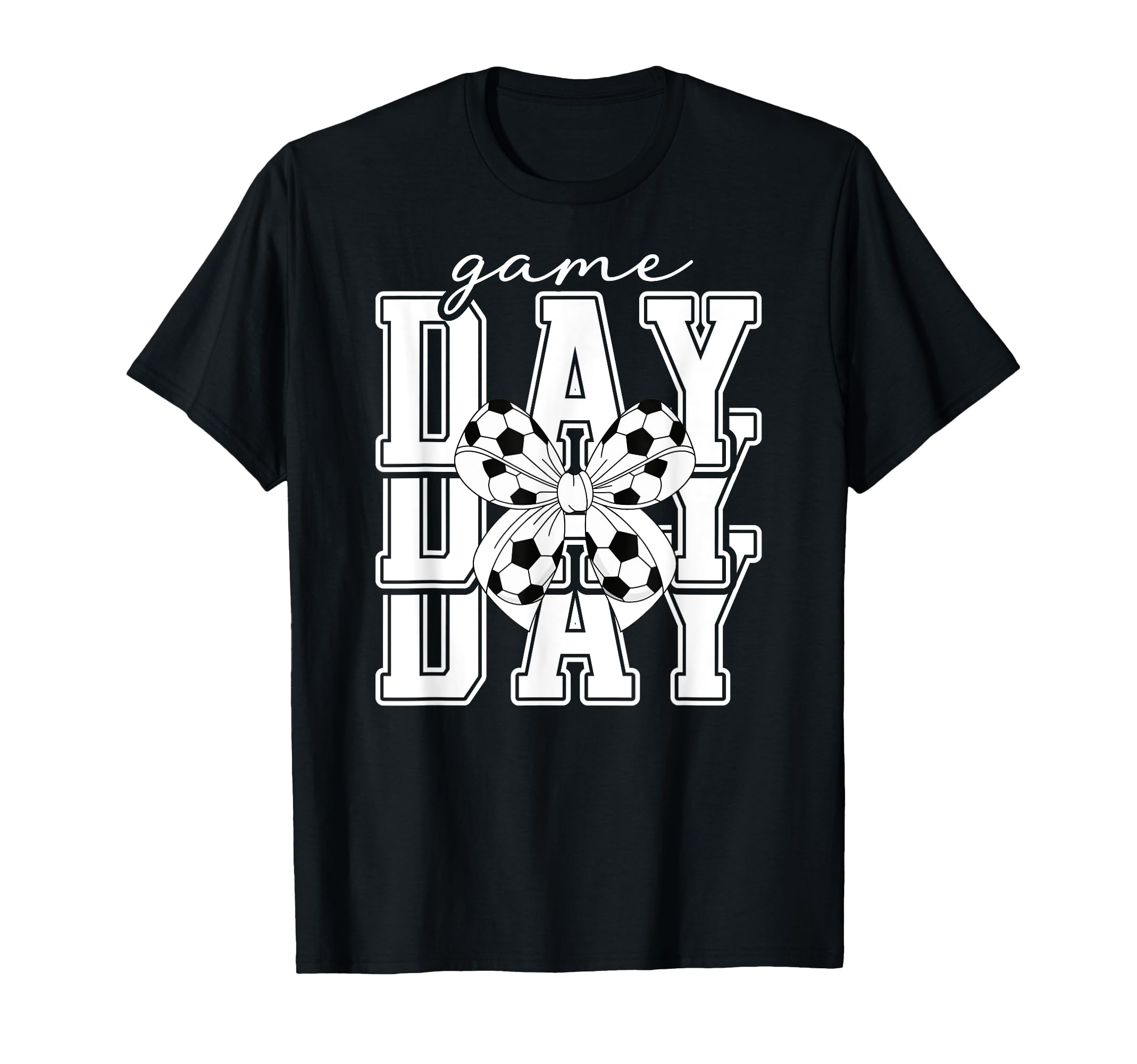 Game Day Soccer Coquette Soccer Game T-Shirt - Custom Art Print for Adults - T-Shirt, Sweatshirt, Hoodie