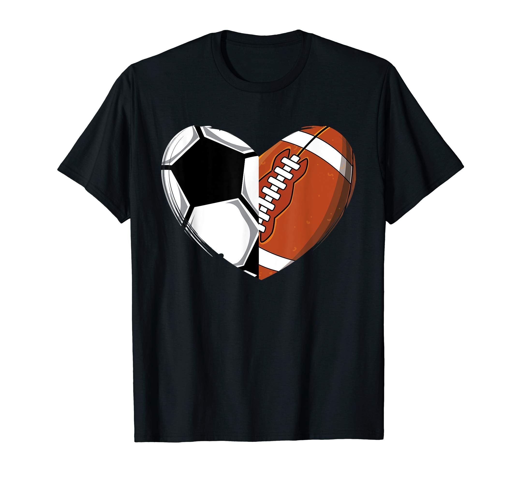 Soccer Heart Football Heart Coach Team T-Shirt - Graphic Print Unisex - T-Shirt, Sweatshirt, Hoodie