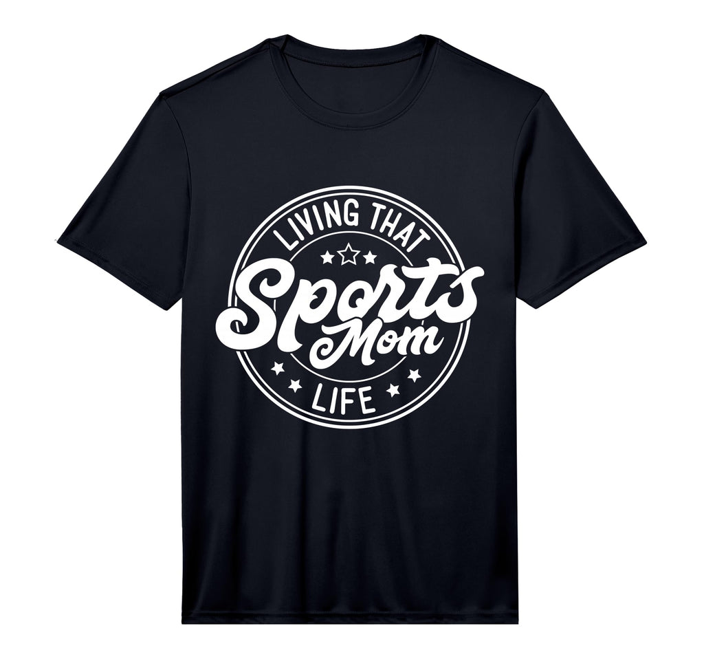 Living That Sports Mom Life Funny T-Shirt - Minimalist Print for Adults - T-Shirt, Sweatshirt, Hoodie