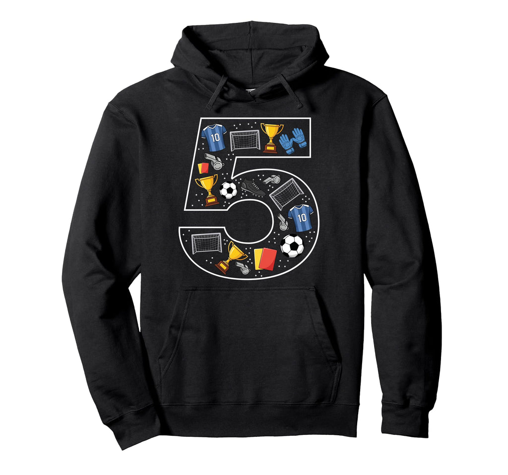 5Th Birthday 5 Year Old Football Hoodie - Aesthetic Graphic Men Women - T-Shirt, Sweatshirt, Hoodie