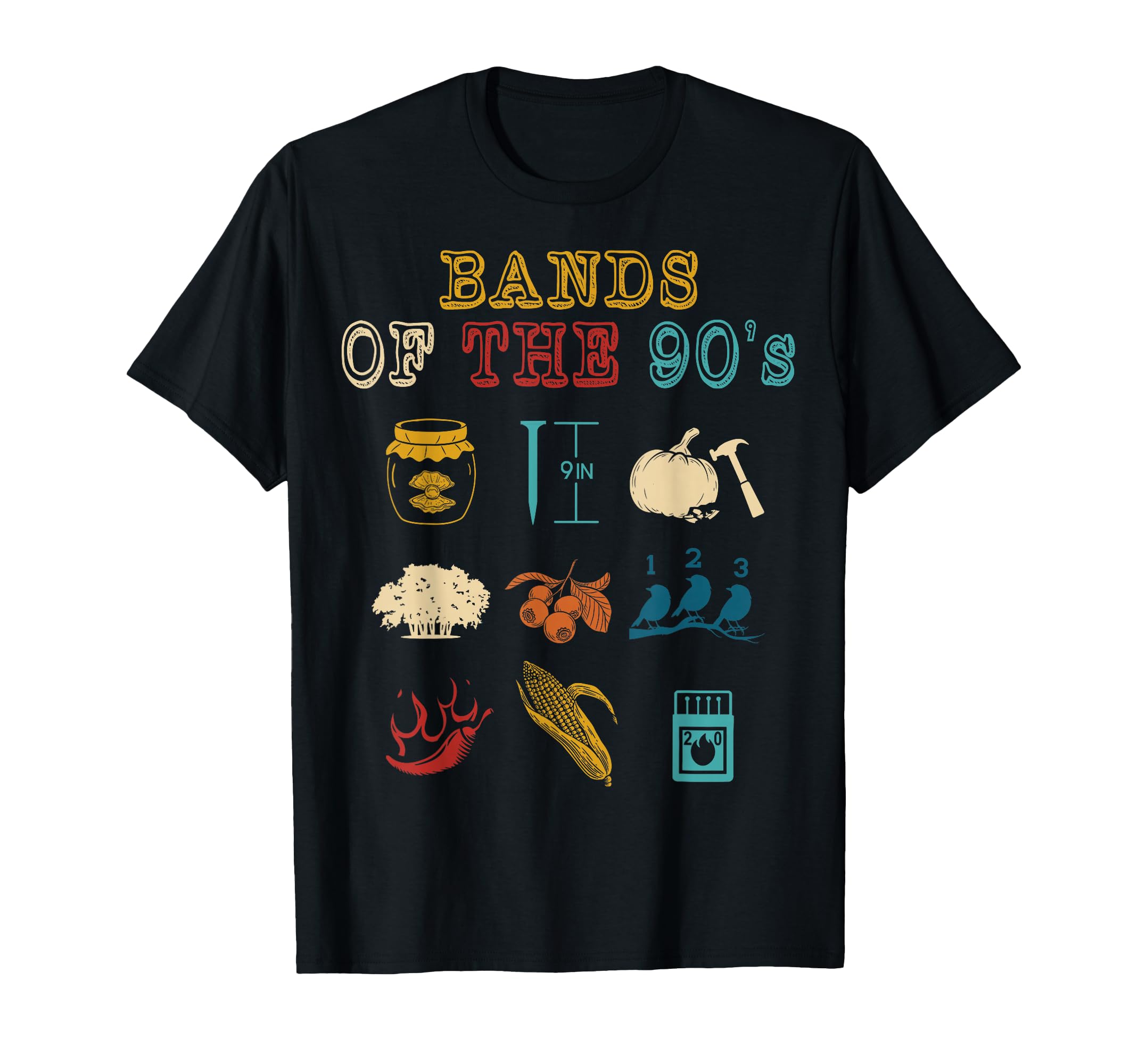 1990S Bands Music 90S Music Lover T-Shirt - Minimalist Print Men Women - T-Shirt, Sweatshirt, Hoodie