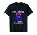 Synthwave Is New Black Neon Vhs Heart T-Shirt - Casual Everyday Wear Unisex - T-Shirt, Sweatshirt, Hoodie