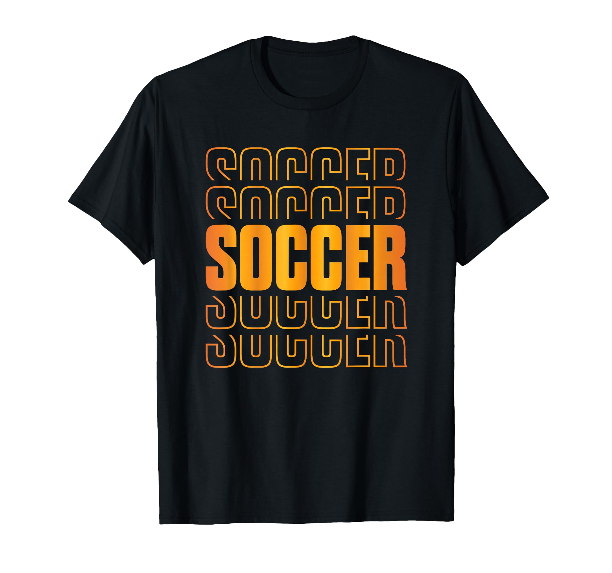 Gold Soccer Stacked Soccer Lovers T-Shirt - Novelty Apparel for Adults - T-Shirt, Sweatshirt, Hoodie