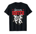 Soccer Sister Bow Leopard Soccer T-Shirt - Custom Art Print Men Women - T-Shirt, Sweatshirt, Hoodie