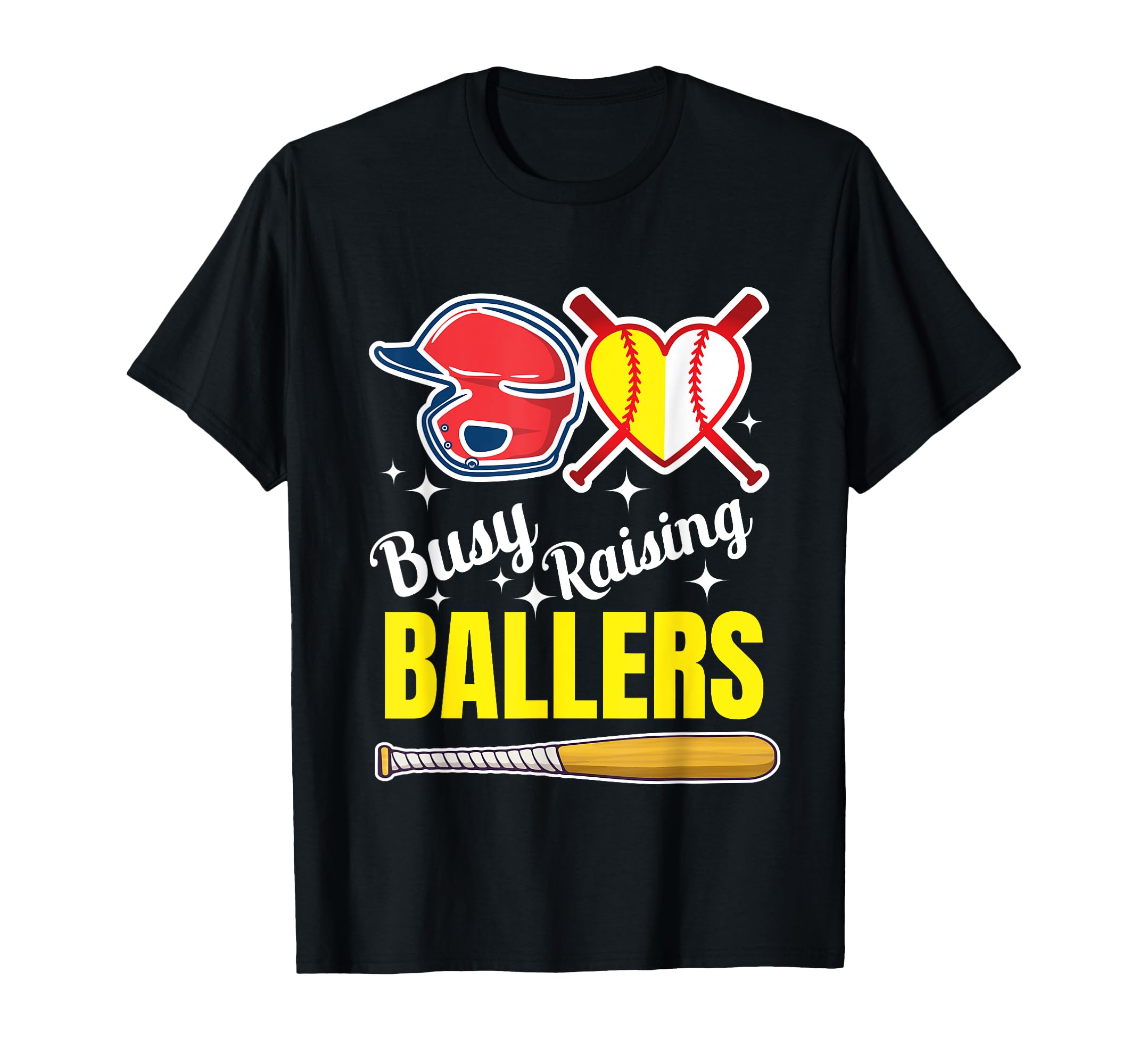 Busy Raising Ballers Softball And T-Shirt - Trendy Graphic Men Women - T-Shirt, Sweatshirt, Hoodie