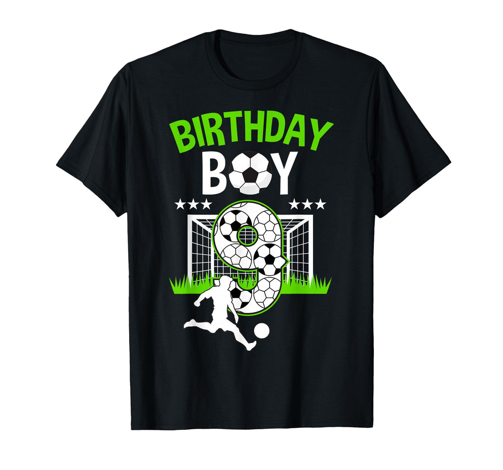 Birthday Soccer 9 Year Old Who Loves T-Shirt - Novelty Apparel for Adults - T-Shirt, Sweatshirt, Hoodie