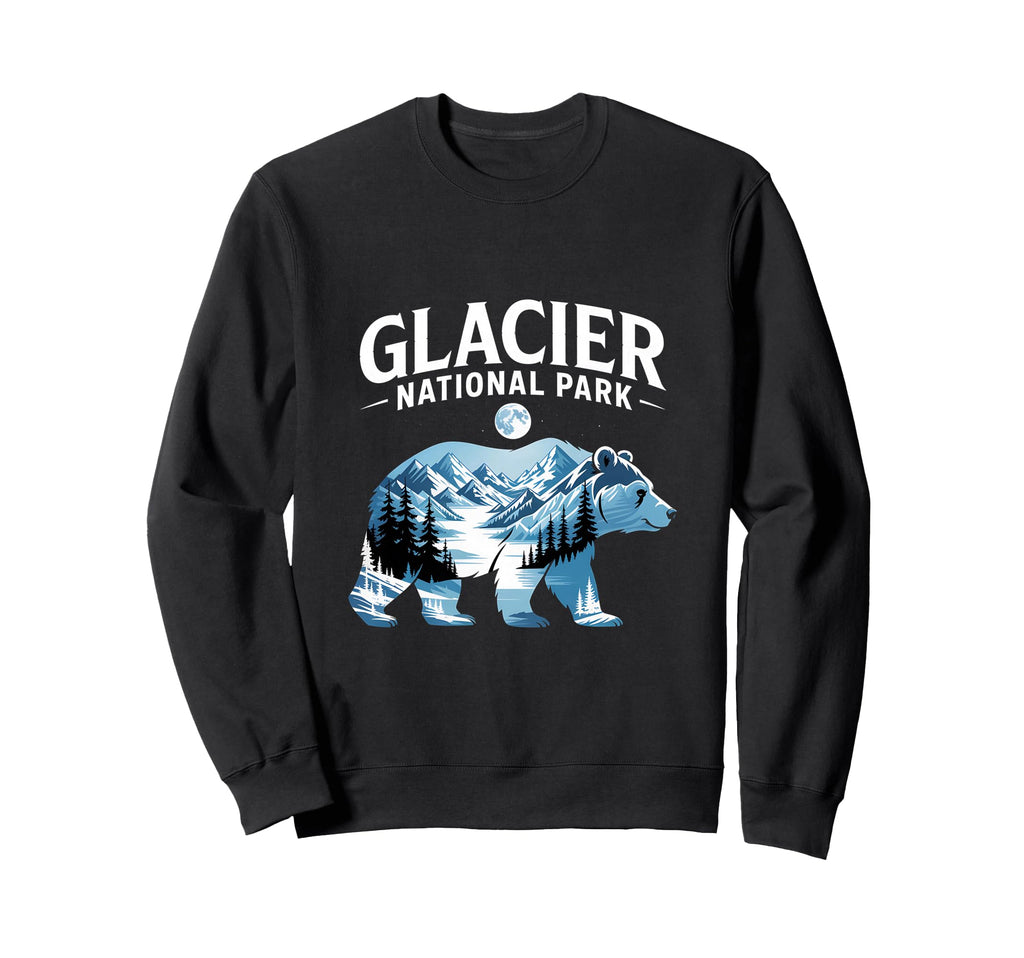 Glacier Grizzly Bear Glacier National Sweatshirt - Streetwear Style Unisex - T-Shirt, Sweatshirt, Hoodie