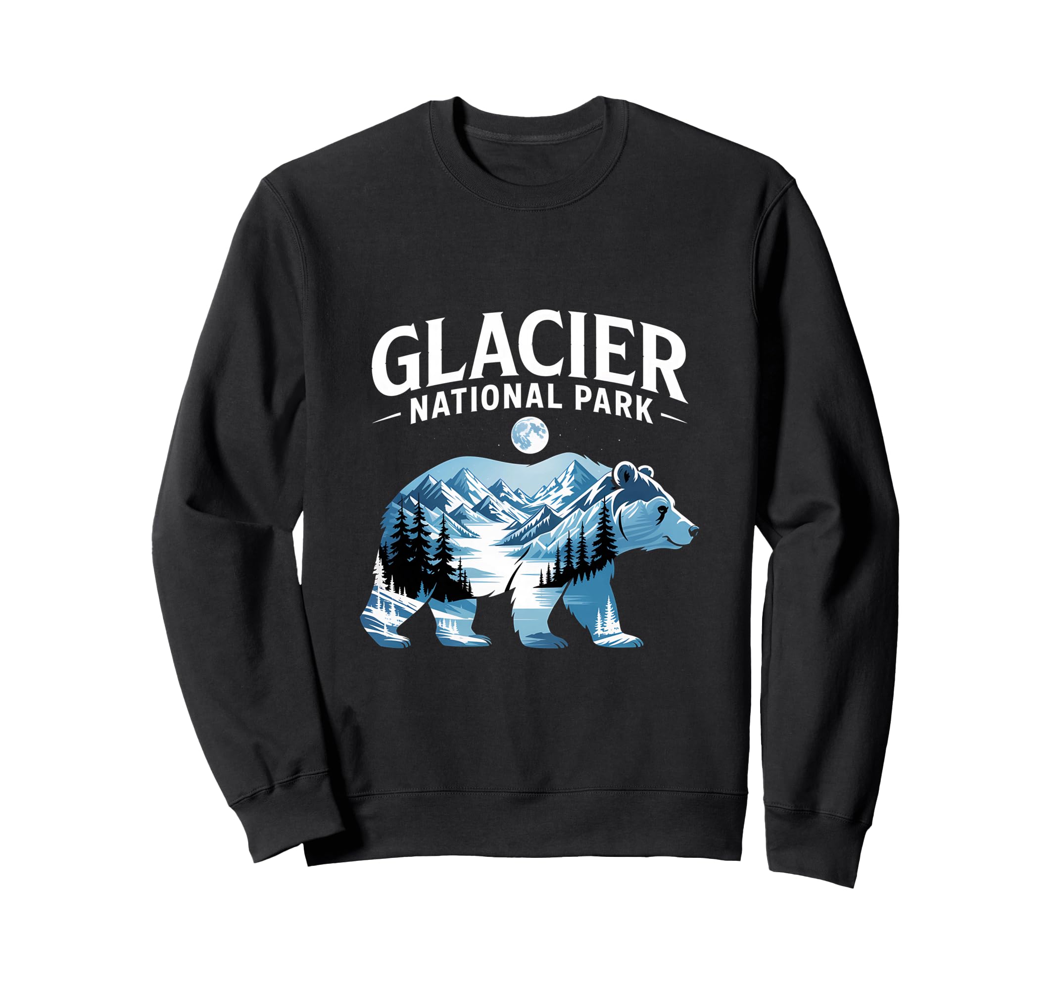 Glacier Grizzly Bear Glacier National Sweatshirt - Streetwear Style Unisex - T-Shirt, Sweatshirt, Hoodie