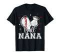 Ball Nana Baseball Soccer Heart Nana Both T-Shirt - Trendy Graphic Unisex - T-Shirt, Sweatshirt, Hoodie