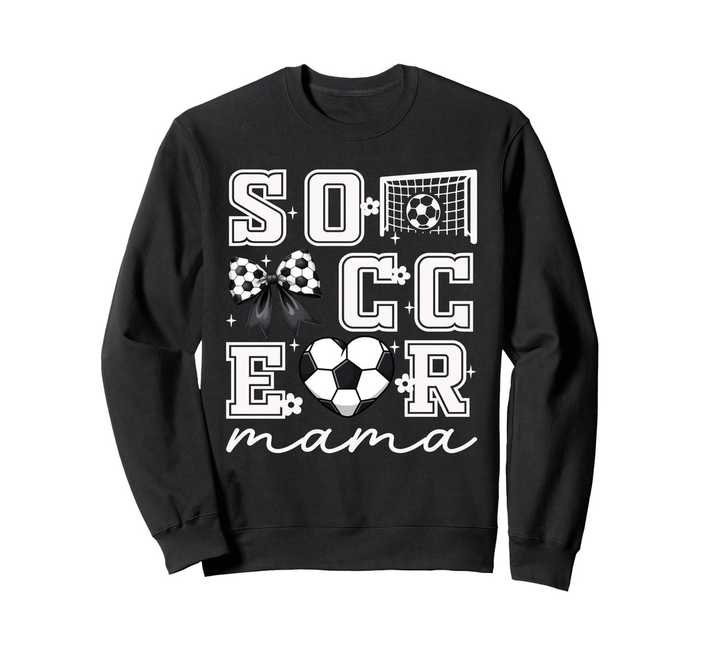 Soccer Mama Coquette Bow Funny Soccer Sweatshirt - Novelty Apparel Unisex - T-Shirt, Sweatshirt, Hoodie