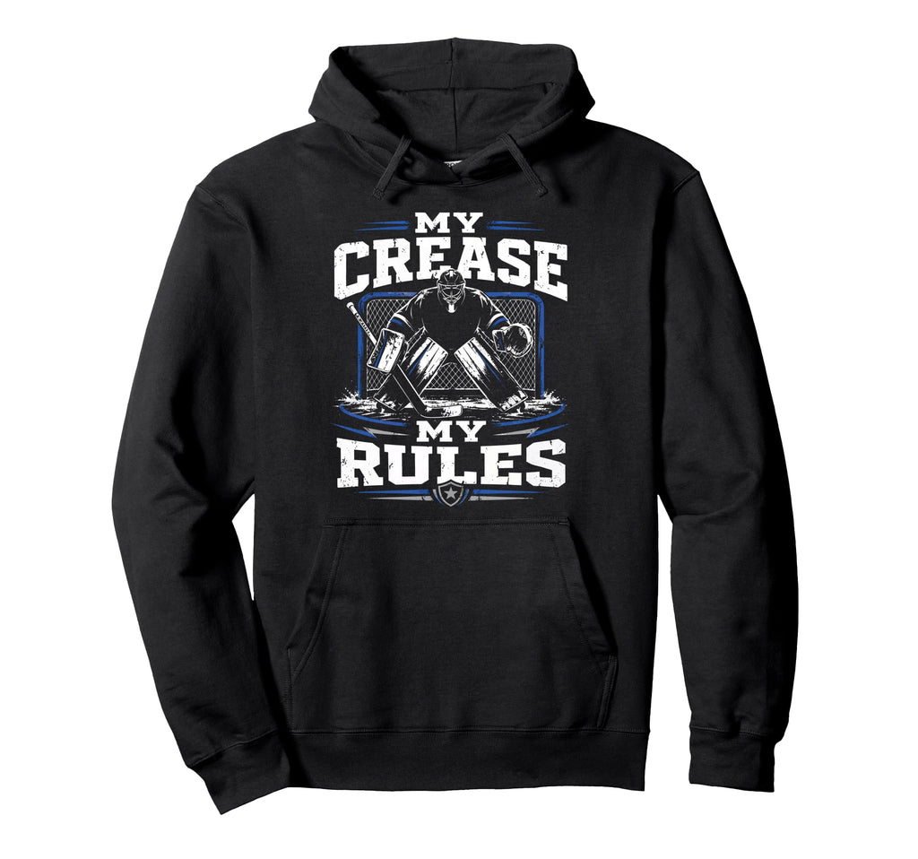 Ice Hockey Goalie Crease Hockey Hoodie - Unique Graphic for Adults - T-Shirt, Sweatshirt, Hoodie