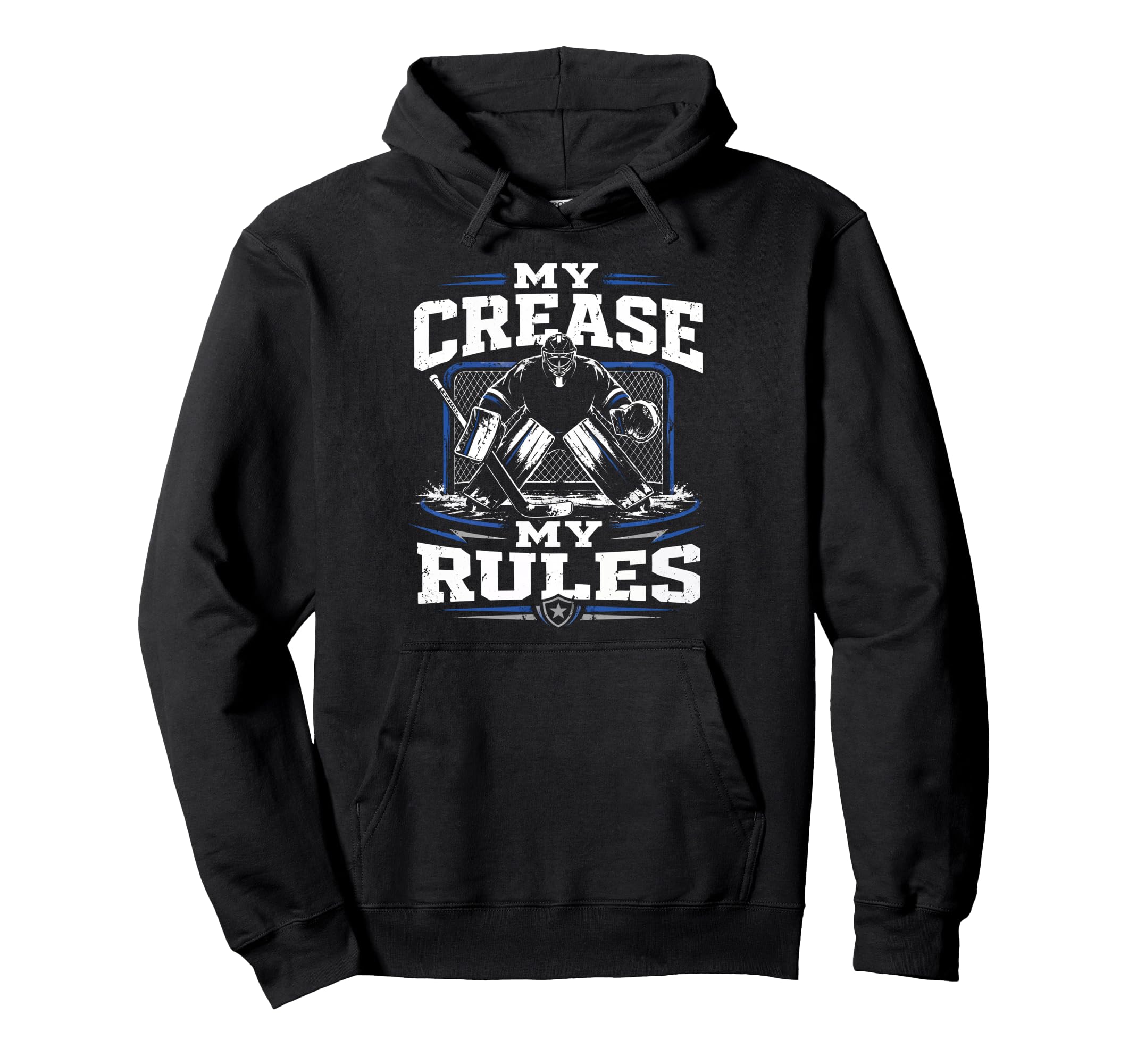 Ice Hockey Goalie Crease Hockey Hoodie - Unique Graphic for Adults - T-Shirt, Sweatshirt, Hoodie